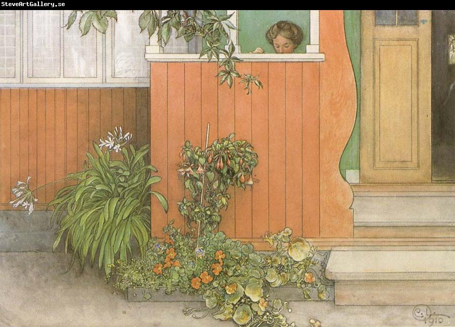 Carl Larsson Suzanne on the Front Stoop